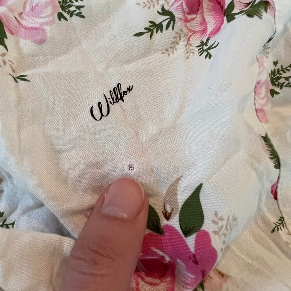 WILDFOX Intimate Romper Womens White Large Red Rose Sleepwear - Picture 8 of 10